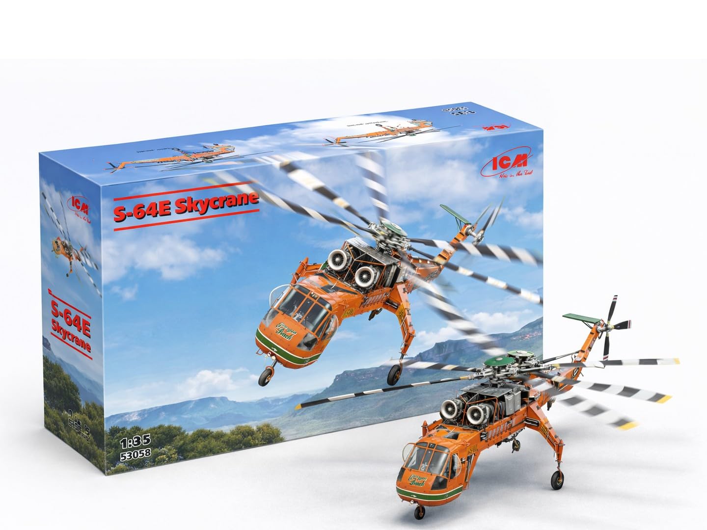 Amazon.com: ICM 53058 – Sikorsky S-64E Skycrane - Heavy Helicopter